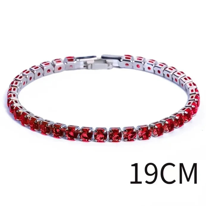 Elegant Women's Cubic Zirconia Link Chain Bracelet Gift Jewelry