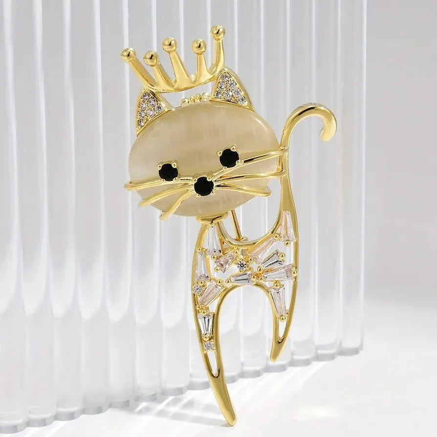 Classic Camellia Crown Brooch Pin Jewelry Gift for Men & Women