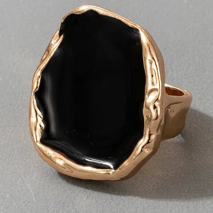Bohemian Irregular Geometric Adjustable Mood Tracker Ring for Women Men
