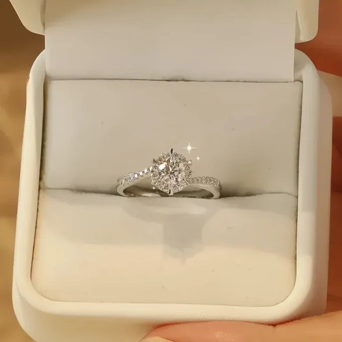 Eternity Brass Wedding Band with Cubic Zirconia Ring for Women