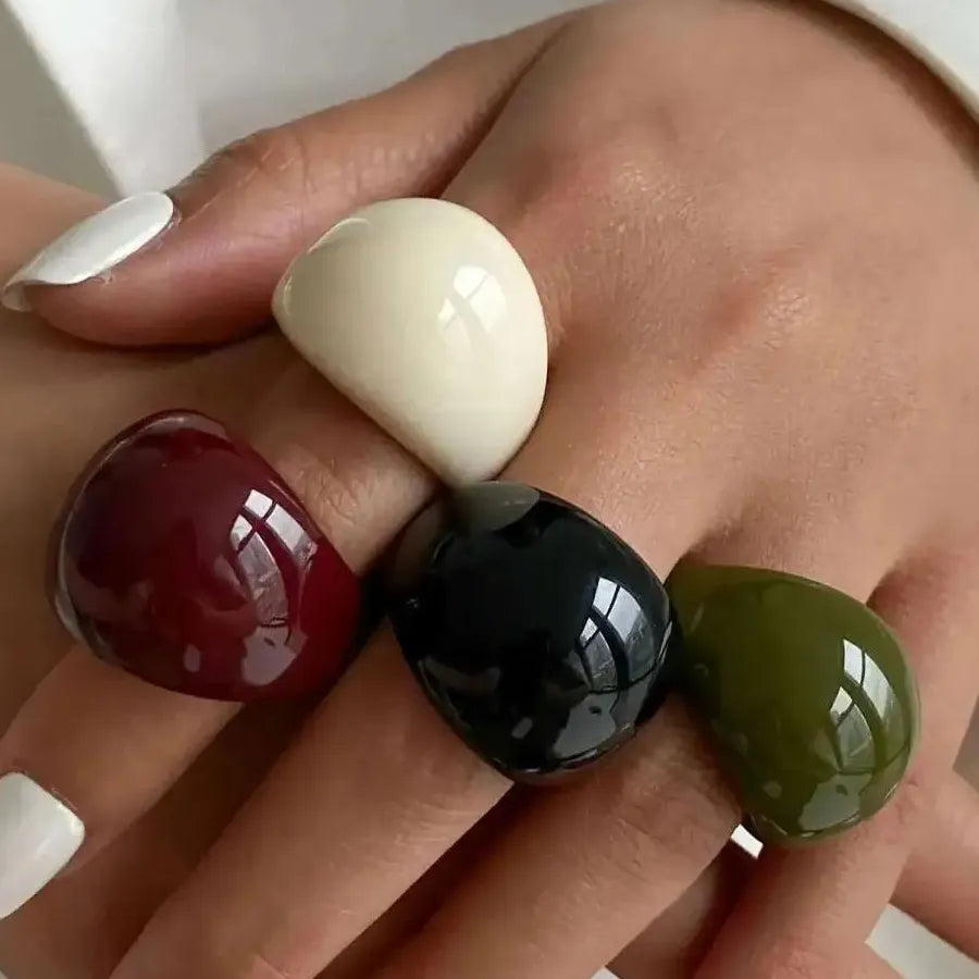 Y2K Vintage Geometric Punk Rings for Women Boho Party Jewelry Gift