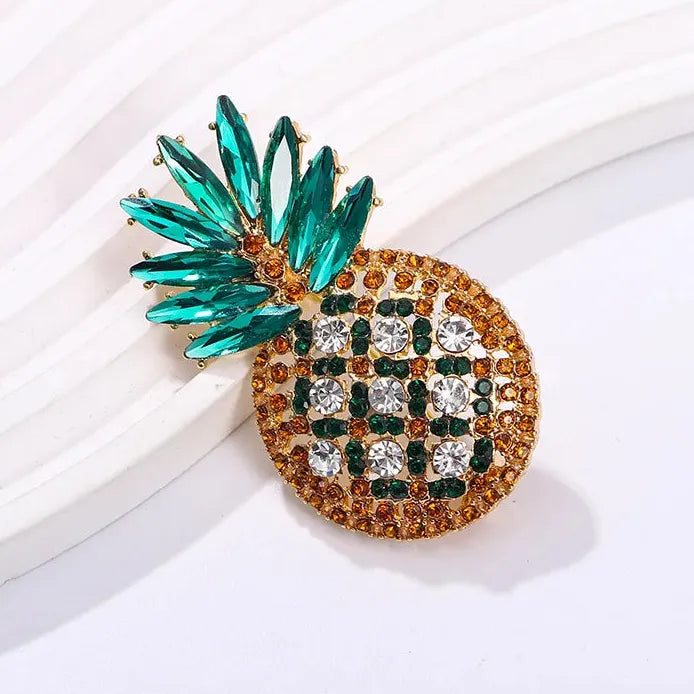 Watermelon Apple Durian Mulberry Fruit Brooch Pin for Women Men