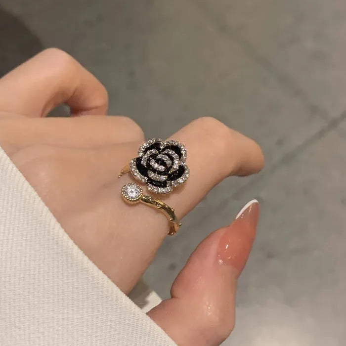 Vintage Geometrical Baroque Pearl Adjustable Ring for Women Fashion Jewelry