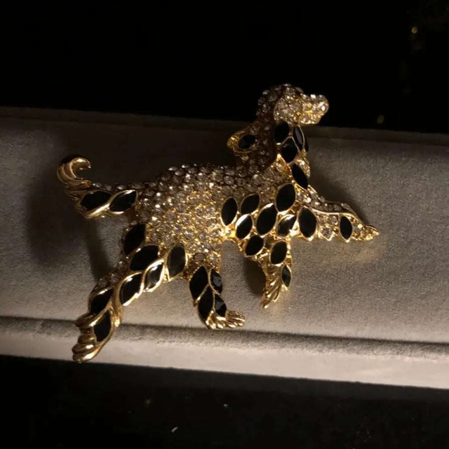 Luxury Classic Poodle Brooch Animal Pin Jewelry Gift for Women