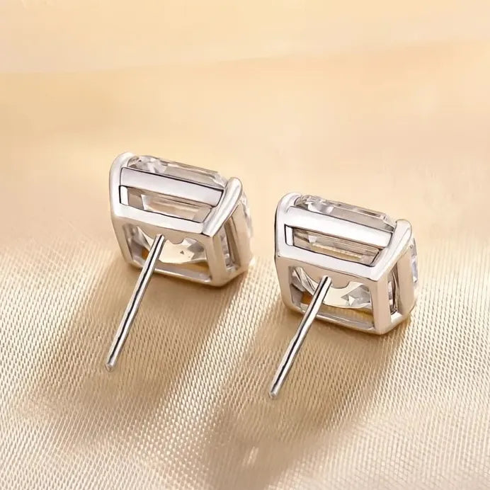 Geometric Cubic Zirconia Stud Earrings for Women Everyday Fashion Jewelry