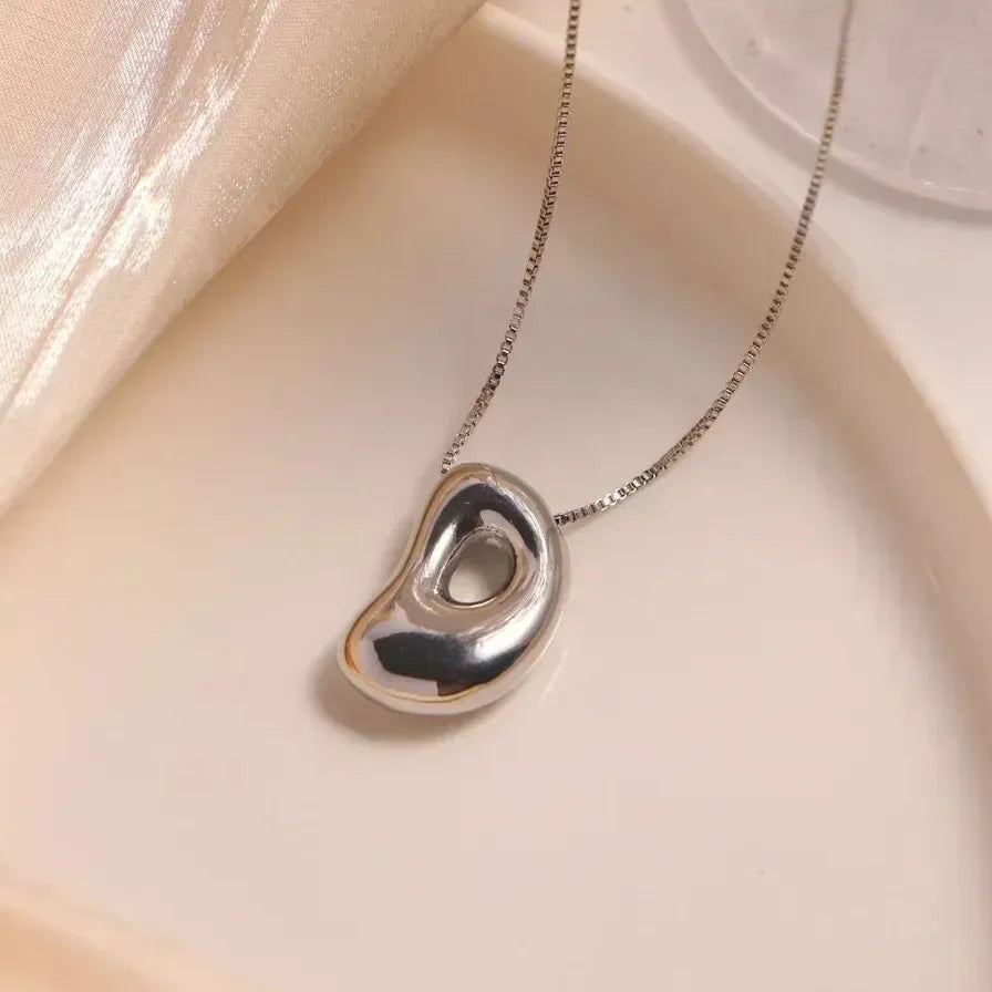 18K Gold Plated Stainless Steel A-Z Initial Pendant Necklace Choker Gift Women
