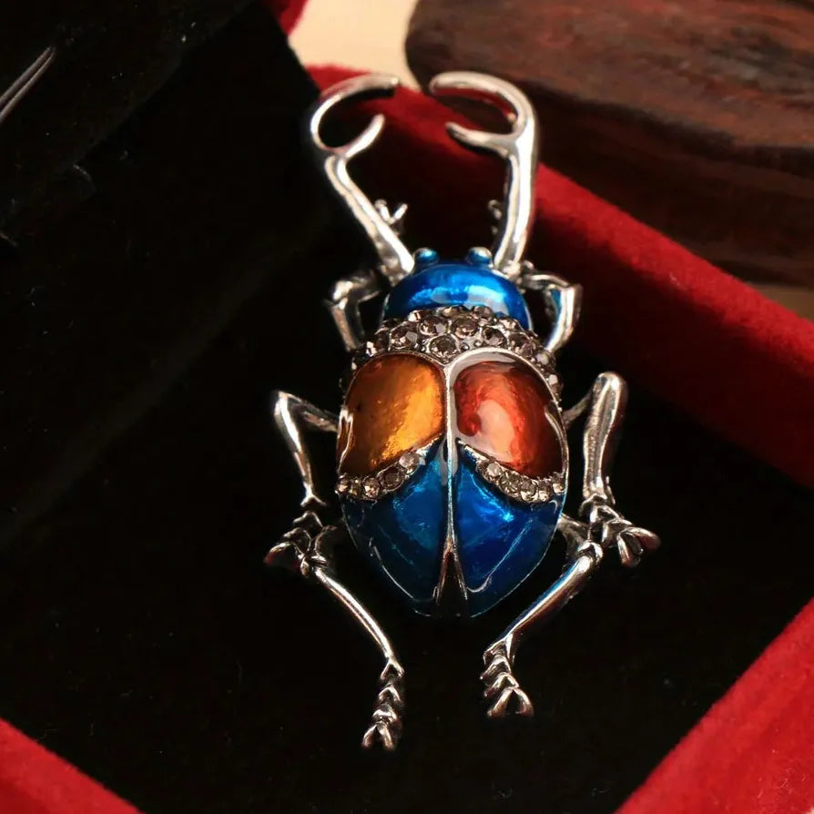 Vintage Classic Beetle Brooch Pin Jewelry Gift for Men and Women