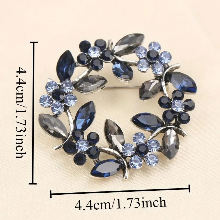 Classic Floral Wreath Brooch Wedding Gift for Men & Women