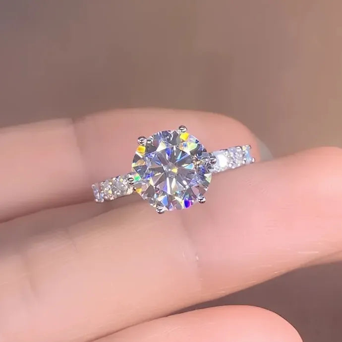 Silver Plated Women's Wedding Ring with AAA Cubic Zirconia Geometric Design 2022