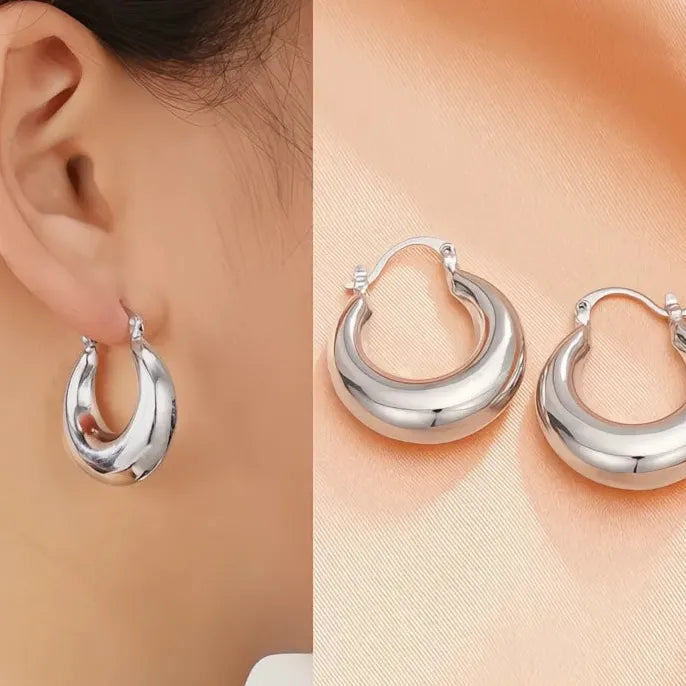 Water Drop Earrings for Women Brass Metal Gold Color Silver Plated Gift