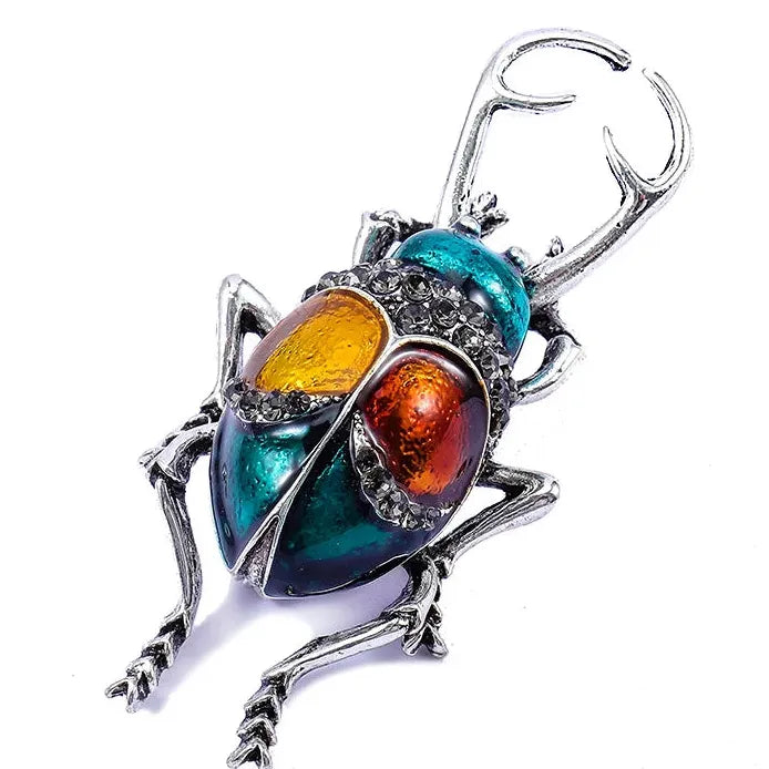 Luxury Insect Brooches Cicada Beetle Bee Mantis Pin for Women