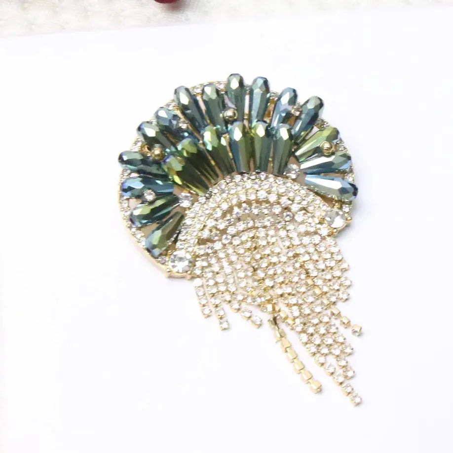 Vintage Jellyfish Brooch Pearl Rhinestone Elegant Gift for Women