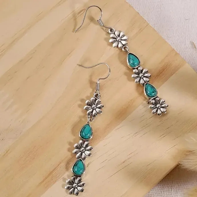 Cute Chrysanthemum Pendant Drop Earrings for Women Zinc Alloy Fashion Jewelry