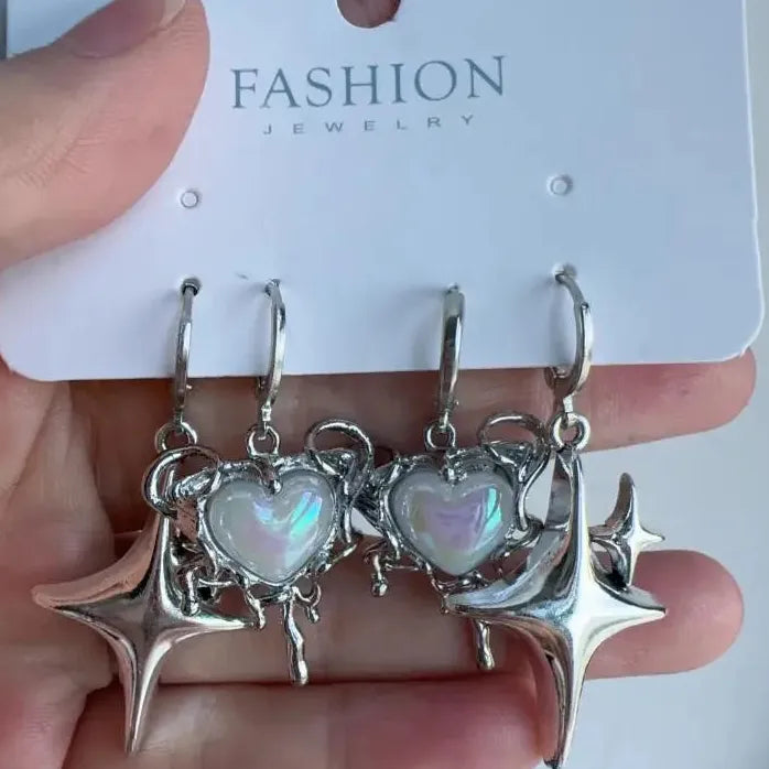 Creative Star Hoop Earrings Metal Fashion Jewelry Gifts for Women