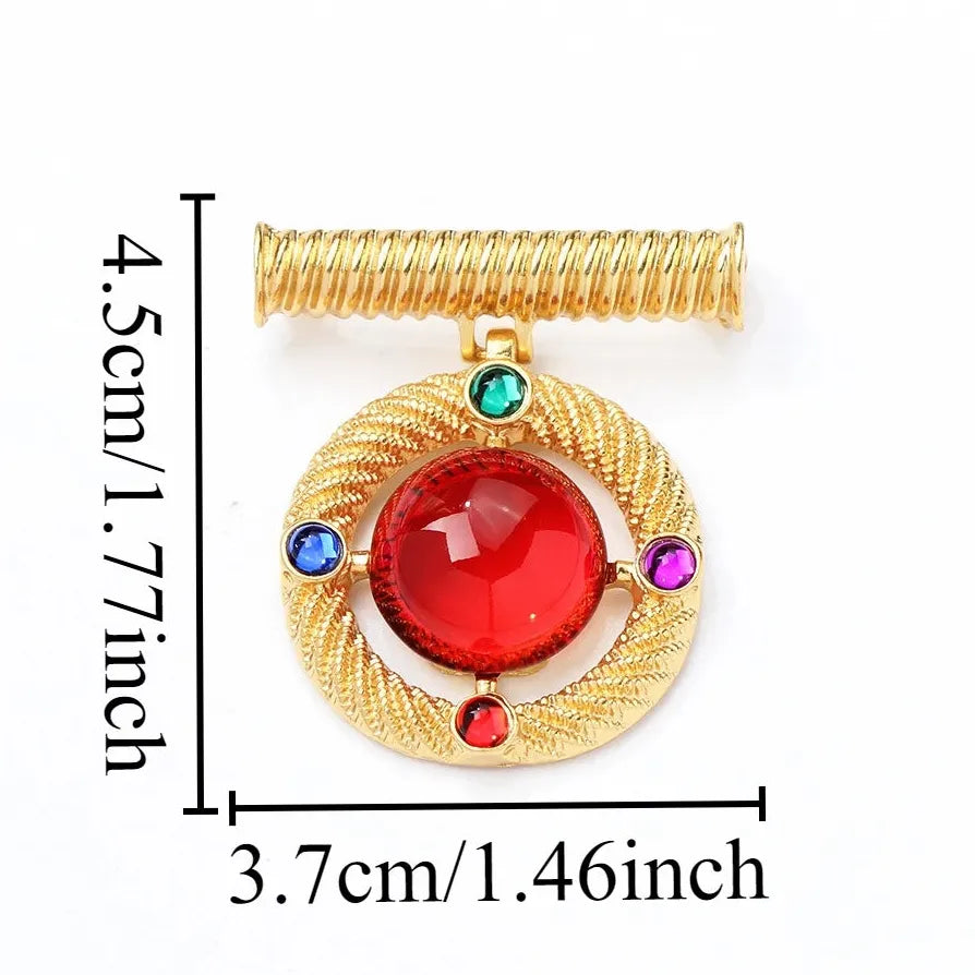 Classic Chinese Style Medallion Brooch Gift for Men & Women