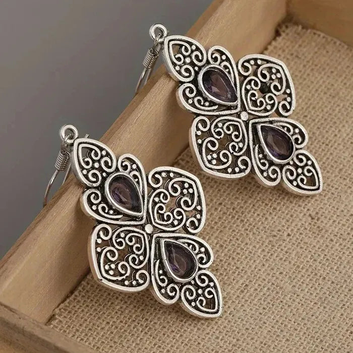 Creative Retro Bohemian Zinc Alloy Drop Earrings for Women Daily Wear