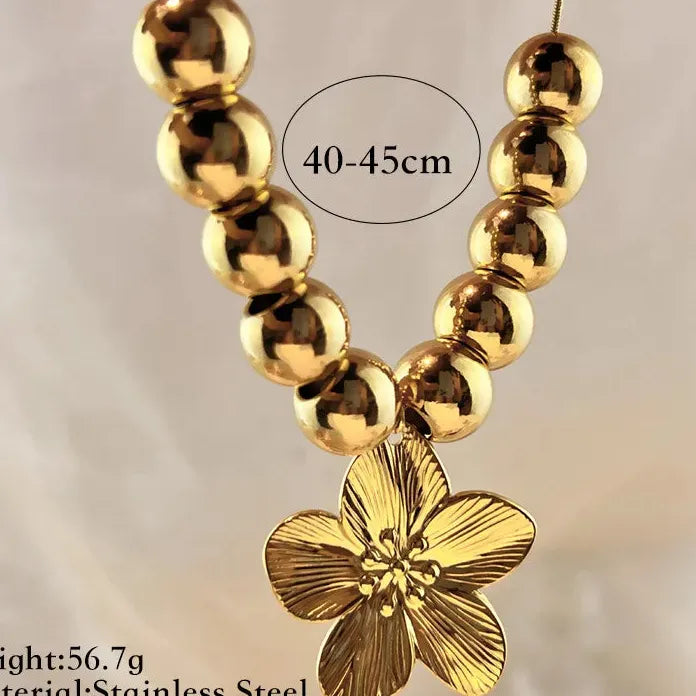 Stainless Steel Geometric Butterfly Pendant Necklace Punk Beaded Jewelry