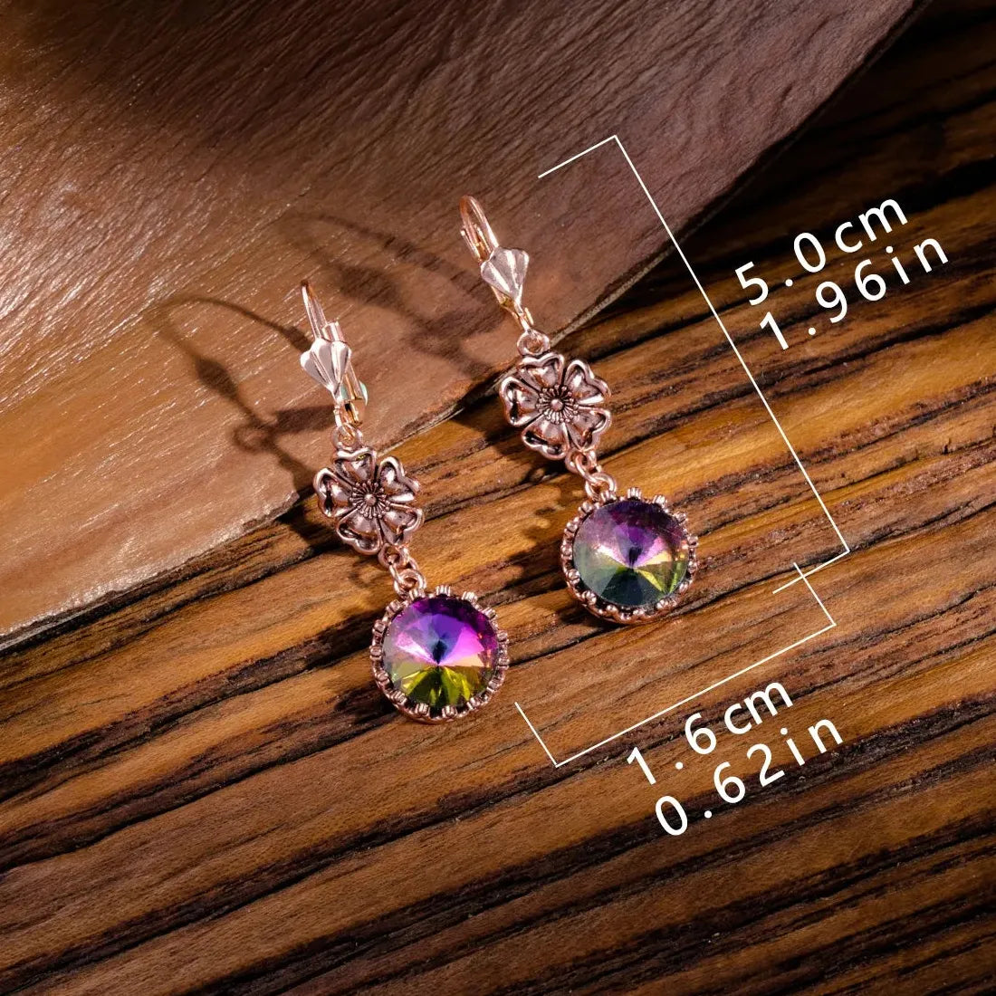 Vintage Star Moon Drop Earrings for Women Zinc Alloy Victorian Style Jewelry