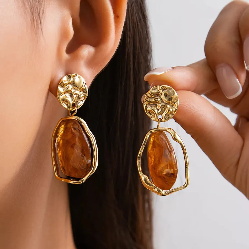 Korea Style Irregular Geometry Drop Earrings for Women Fashion Jewelry