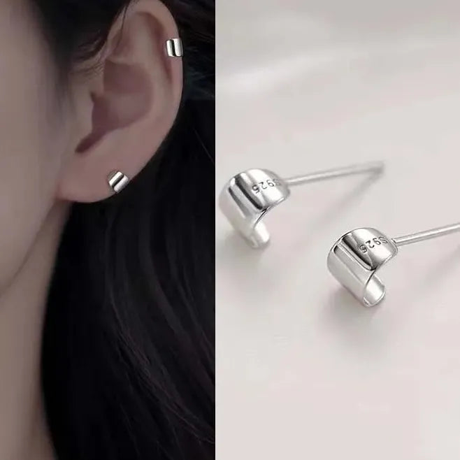 Large Punk Water Drop Stud Earrings for Women Vintage Silver Steampunk Jewelry