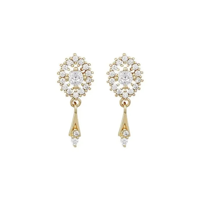 Personalized Colored Zircon Women’s Earrings Simple Exquisite Student Jewelry