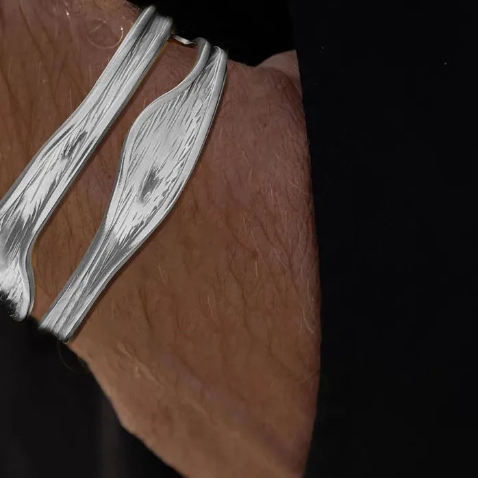 Hip Hop Stainless Steel Unisex Punk Gothic Geometric Open Bracelet Bangle