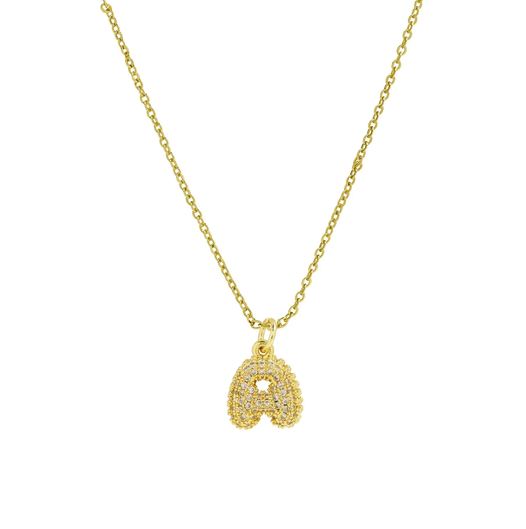 18k Gold Plated A-Z Initial Pendant Necklace Stainless Steel Choker Women Gift