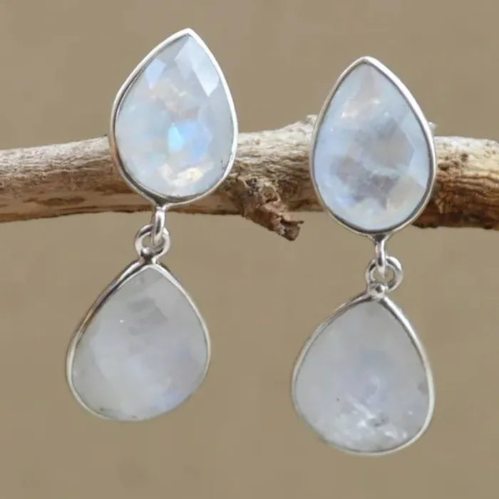 Women's Fashion Water Drop Earrings Crystal Tear Drop Pendant Jewelry