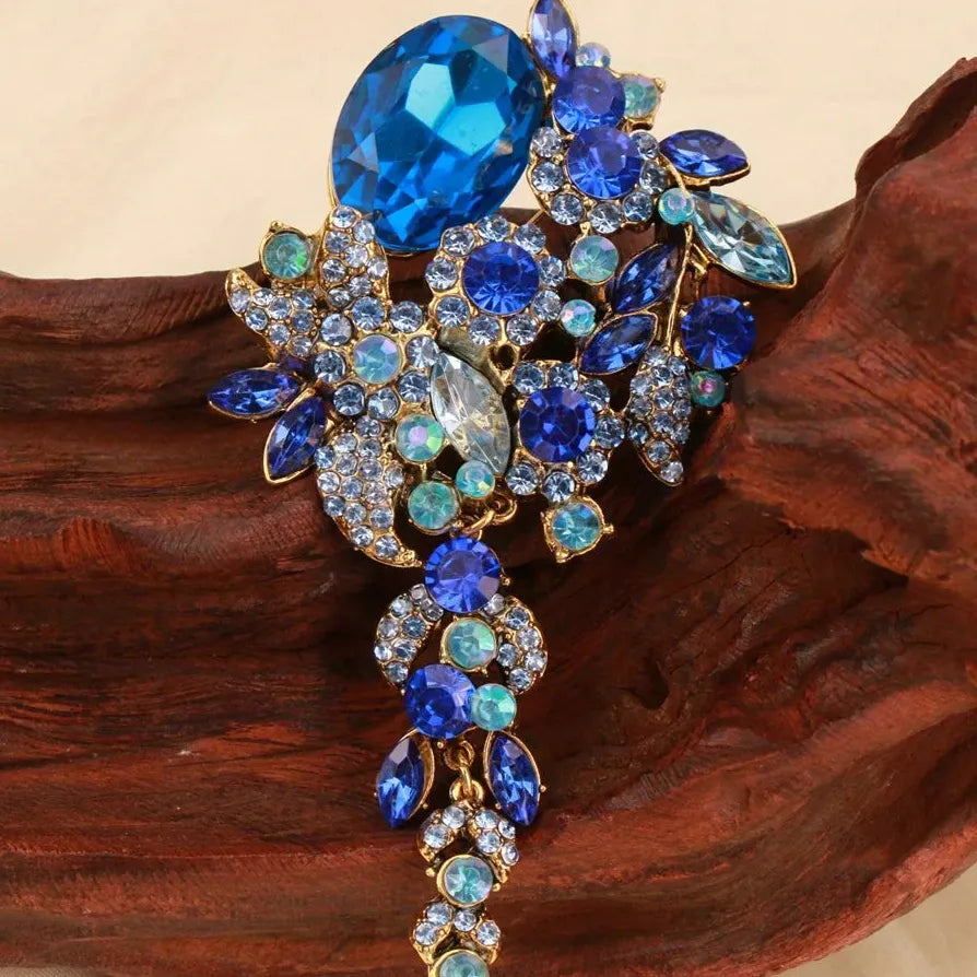 Classic Tassel Flower Brooch Pin Jewelry Gift for Men Women