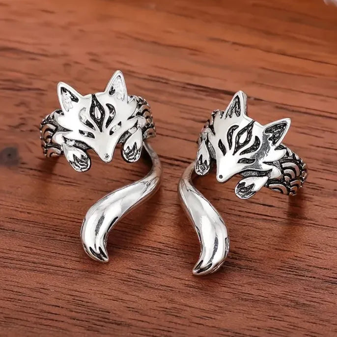 New Trendy Fox Shape Clip Earrings for Women Antique Silver Color Metal Ear Cuff Jewelry 2023 Statement
