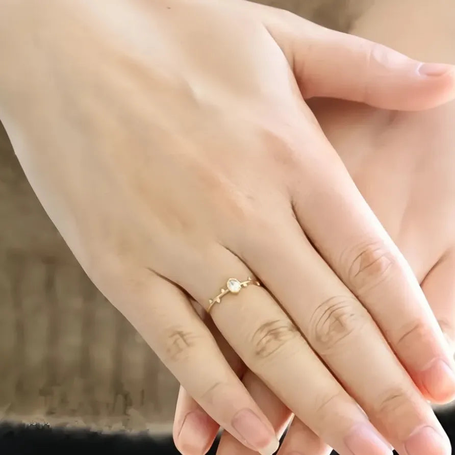 Gold Branch Leaf Ring for Women Party and Daily Jewelry Stylish