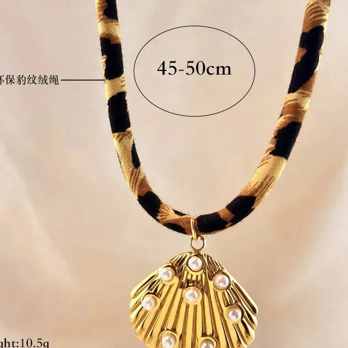 18K Gold Plated Starfish Pendant Necklace Women Spiral Sun Shell Choker Jewelry