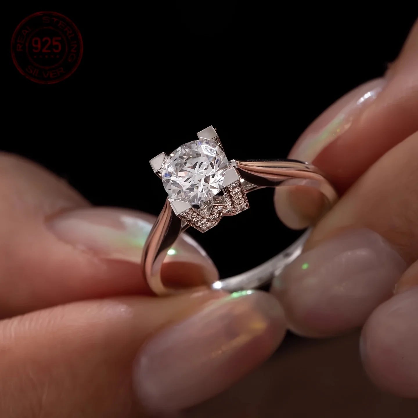 2.02CT Radiant Cut Lab Diamond Ring 925 Sterling Silver – White Gold Plated Engagement