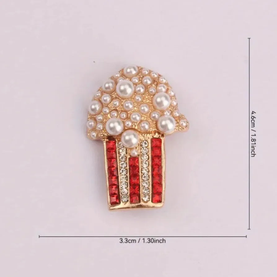 Luxury Vintage Popcorn Brooch for Men & Women Stylish Gift Accessory