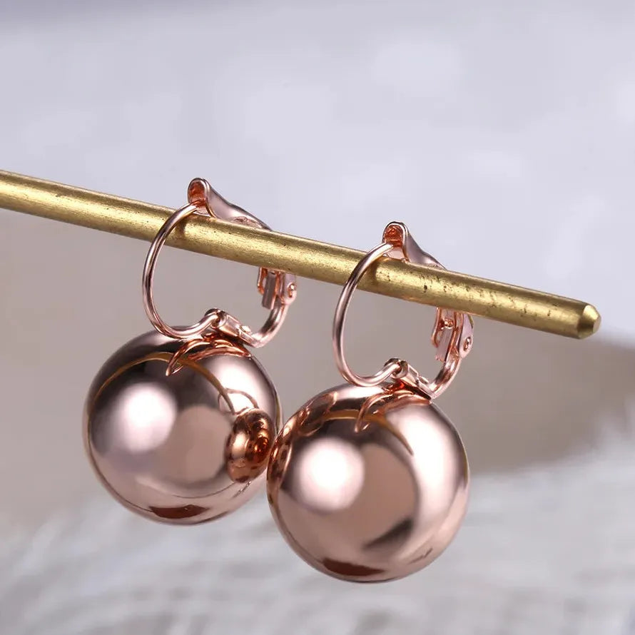 Korean Fashion Silver Gold CZ Paved Hoop Earrings for Women Girls Metal