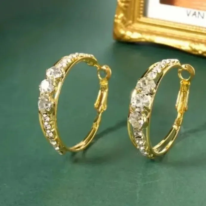 Women's Zircon Drop Earrings Copper Metal Wedding Banquet Jewelry