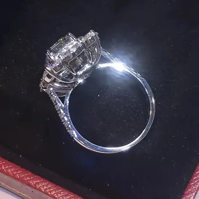 Elegant Geometric Cubic Zirconia Brass Wedding Ring for Women Anillo