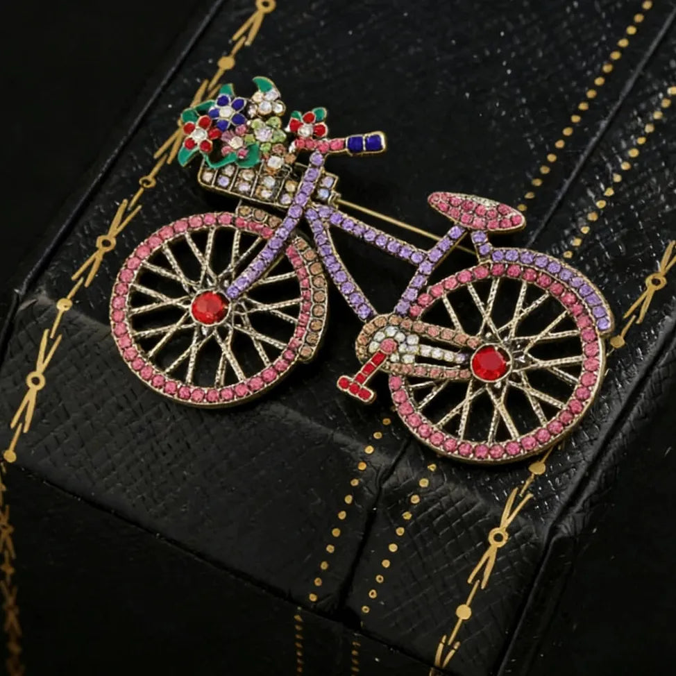 Luxury Classic Bicycle Brooch for Men & Women Elegant Gift Accessory