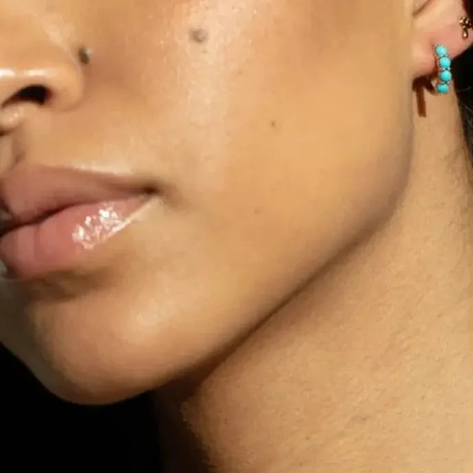 Simple Exquisite Gold Hoop Earrings Zinc Alloy Jewelry for Women