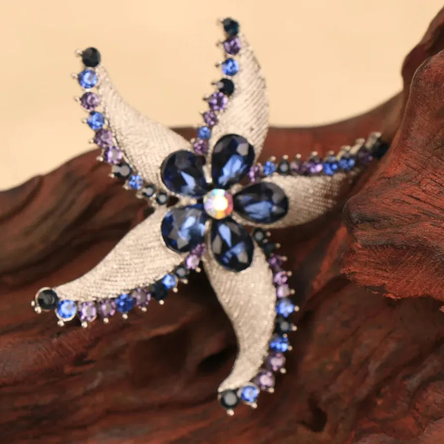 Elegant Starfish Brooch Wedding Gift for Men and Women