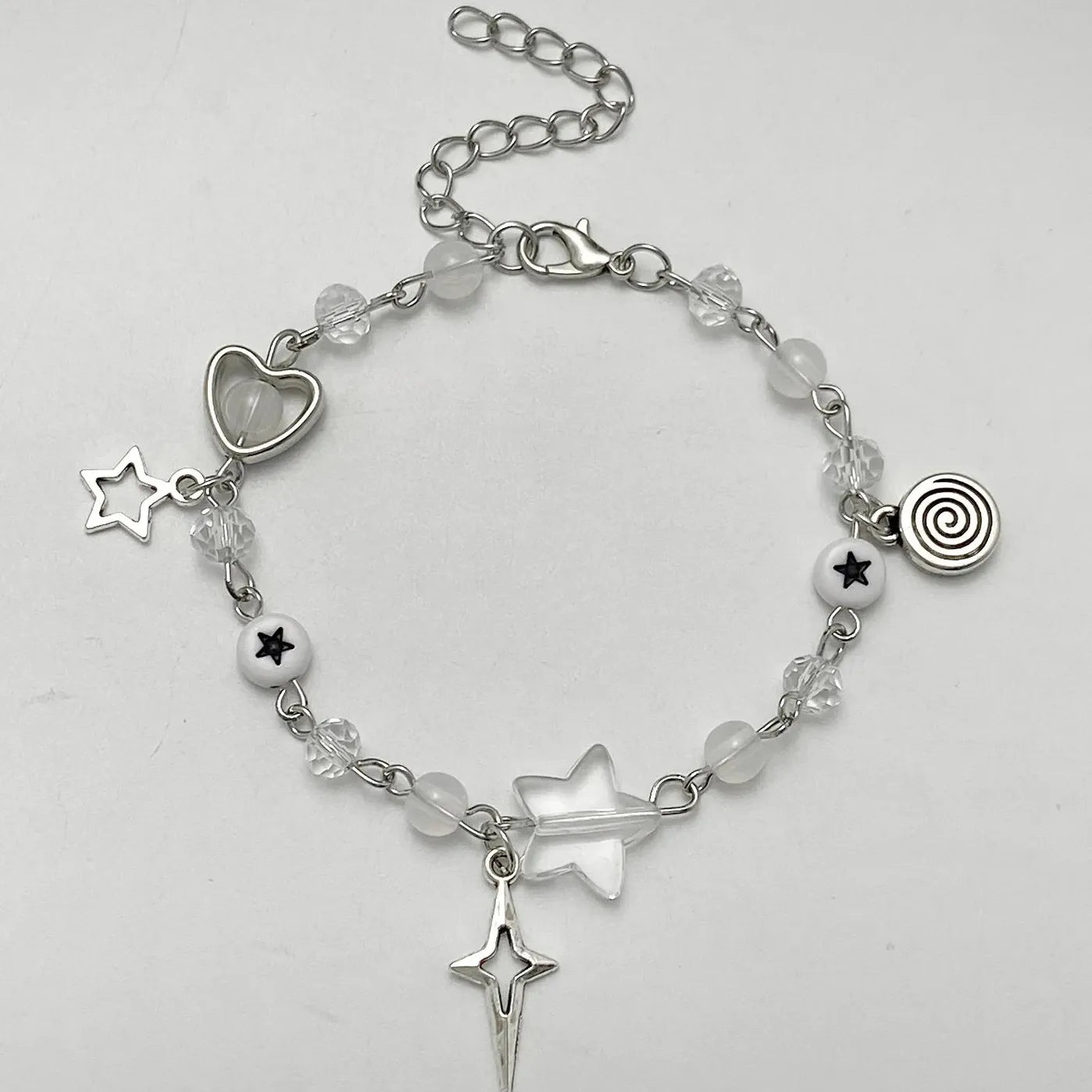 Y2K Couple Bracelets TV Girl Matching Beads Friends Jewelry Gift Trendy Chain