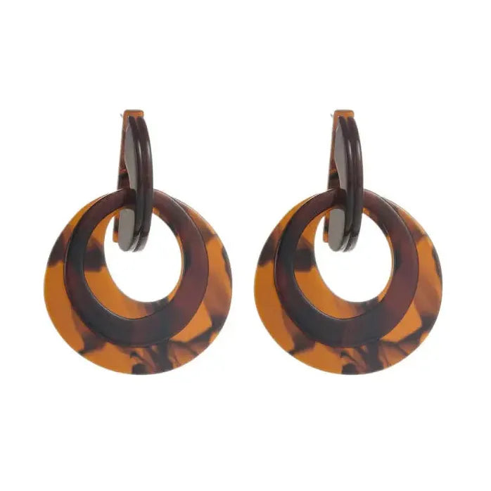 Large Circle Skeleton Drop Earrings for Women Vintage Retro Jewelry Gift