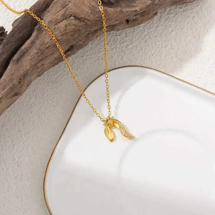 18K Gold Plated Copper Bowknot Necklace for Women Cubic Zirconia Choker Gift