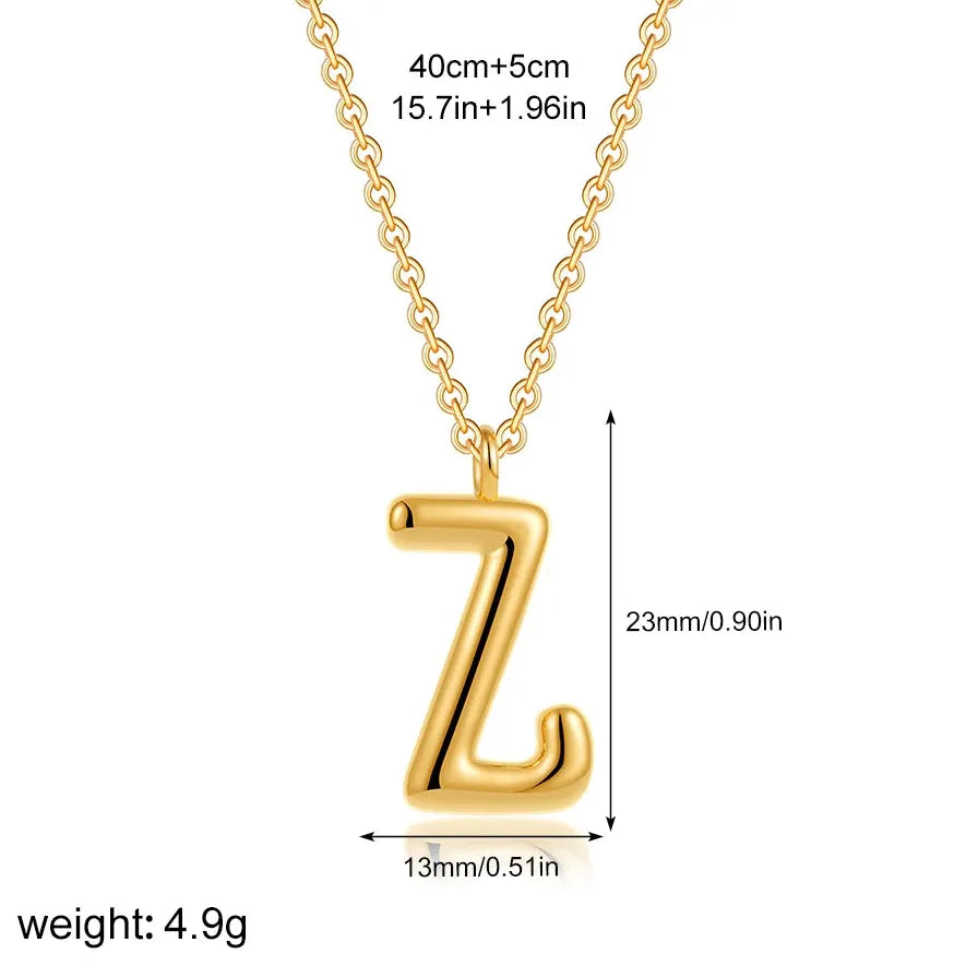 18K Gold Plated A-Z Initial Necklace Waterproof Alphabet Choker Jewelry Gift Women