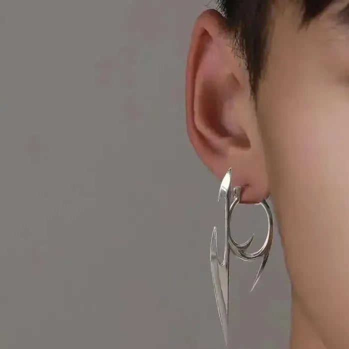 2024 Mechanical Copper Alloy Cyberpunk Geometric Earrings Unisex Gift