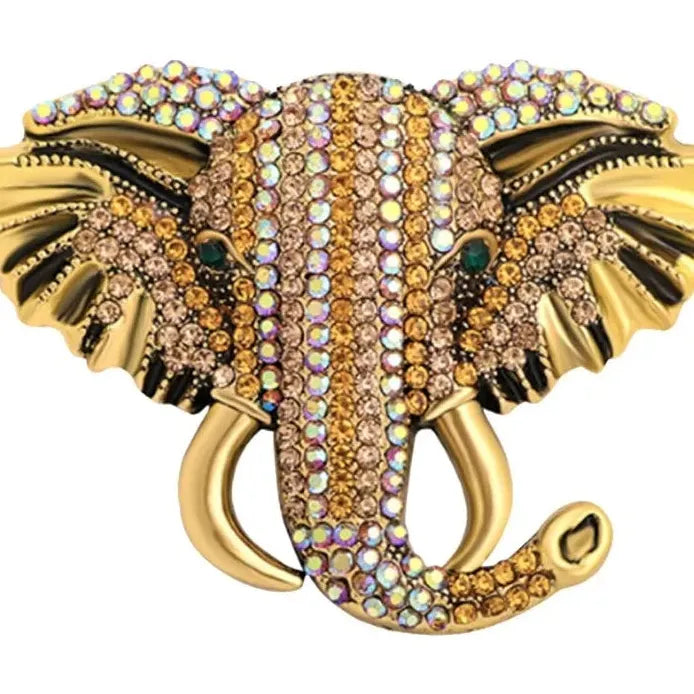 Elephant Rhinestone Brooch Lucky Animal Pin Classic Jewelry Gift