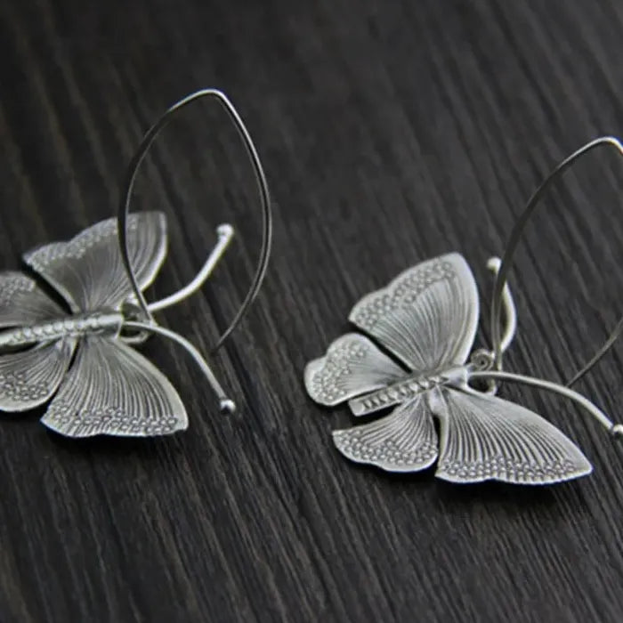 Retro Butterfly Earrings Zinc Alloy Drop Style Fashion Jewelry for Women