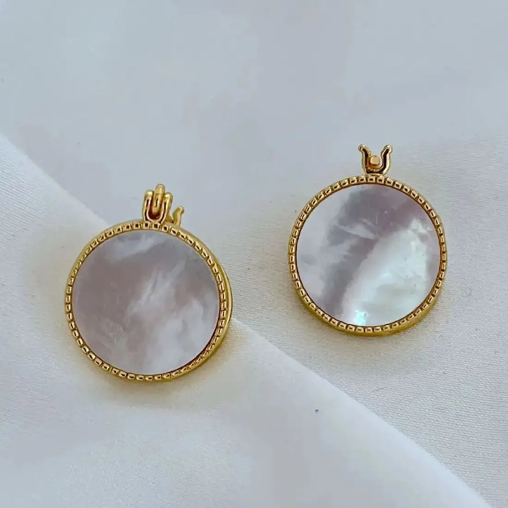 Ocean Double-Sided Shell Drop Earrings Lightweight Luxury for Women Banquet Gift