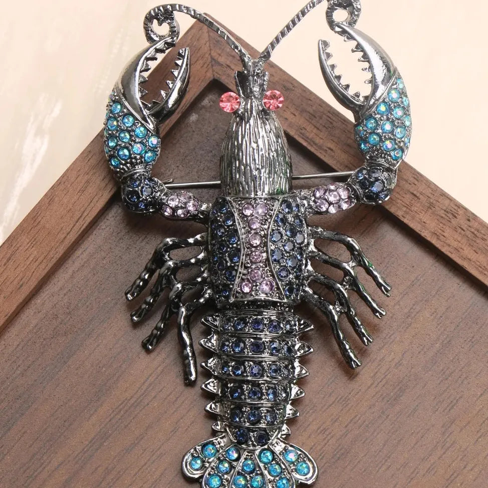 Vintage Lobster & Crab Brooches Classic Fashion Jewelry Gift for Men & Women
