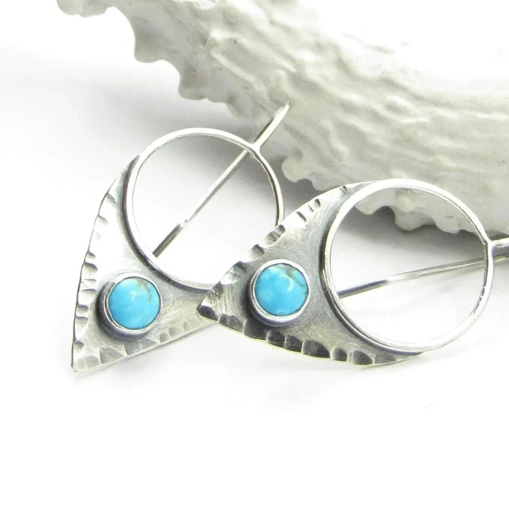 Vintage Blue Stone Drop Earrings for Women Zinc Alloy Pendant Jewelry Party Engagement